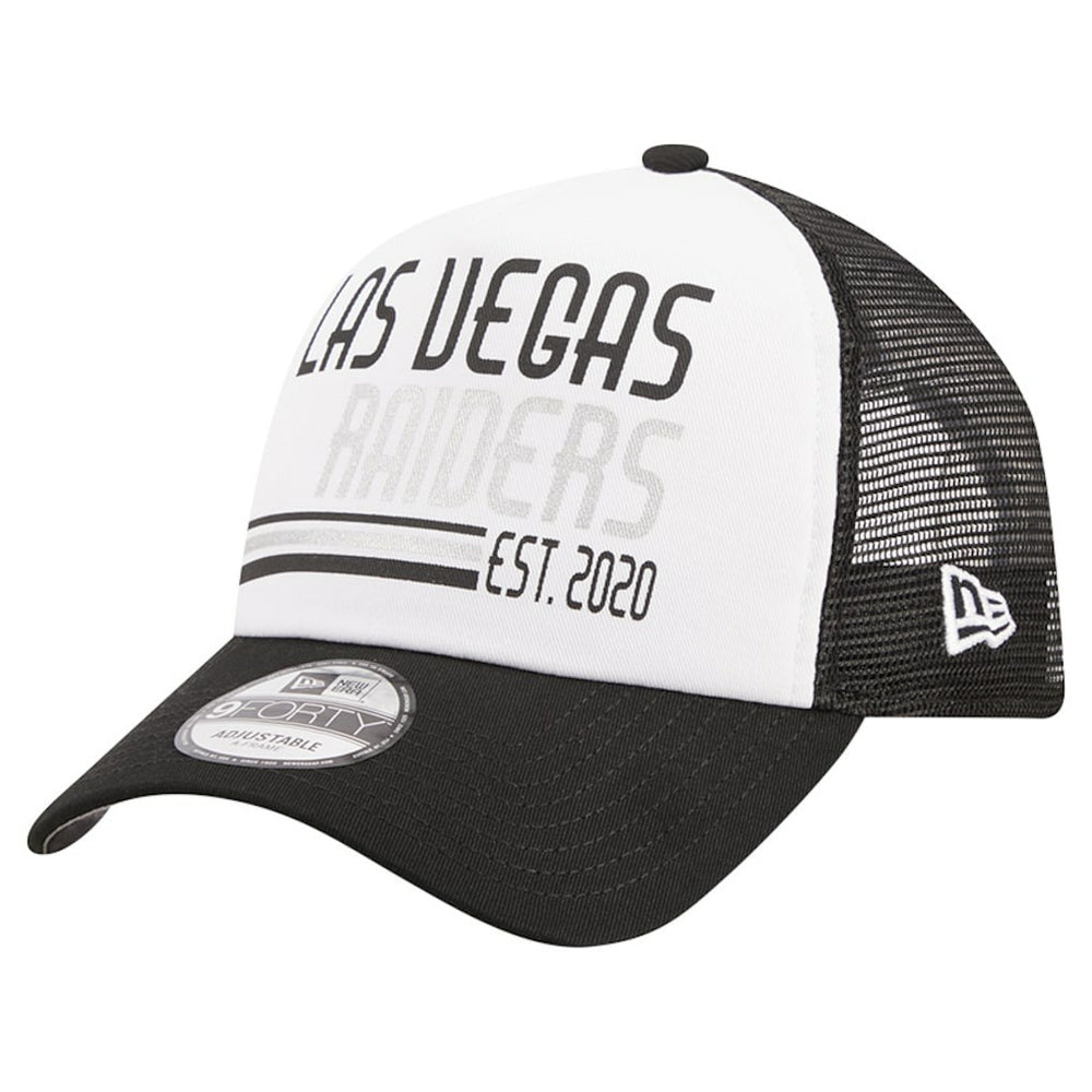 Las Vegas Raiders Stacked A-Frame Trucker 9FORTY Adjustable Hat | NFL US