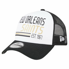 New Orleans Saints Stacked A-Frame Trucker 9FORTY Adjustable Hat | NFL Online