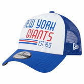 New York Giants Stacked A-Frame Trucker 9FORTY Adjustable Hat | NFL Discount