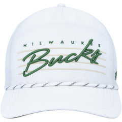 White Milwaukee Bucks '47 Downburst Hitch Snapback Hat | NBA