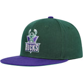 Hunter Green/Purple Milwaukee Bucks Youth Two-Tone Snapback Hat | NBA