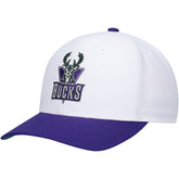 White/Purple Milwaukee Bucks Hardwood Classics Core 2-Tone 2.0 Pro Snapback Hat | NBA