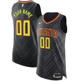 Icon Edition Atlanta Hawks Authentic Custom Jersey Black | NBA