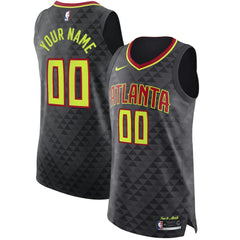 Icon Edition Atlanta Hawks Authentic Custom Jersey Black | NBA