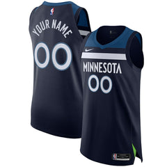 Icon Edition Minnesota Timberwolves Authentic Custom Jersey Navy | NBA