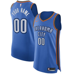 Icon Edition Oklahoma City Thunder Authentic Custom Jersey Blue | NBA