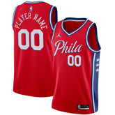 Red Philadelphia 76ers Jordan Brand Swingman Custom Jersey | NBA