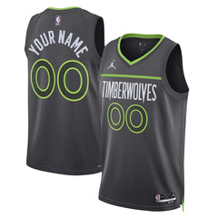 Black Minnesota Timberwolves Jordan Brand Unisex 2022/23 Swingman Custom Jersey | NBA