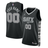 Black San Antonio Spurs Jordan Brand Unisex 2022/23 Swingman Custom Jersey | NBA