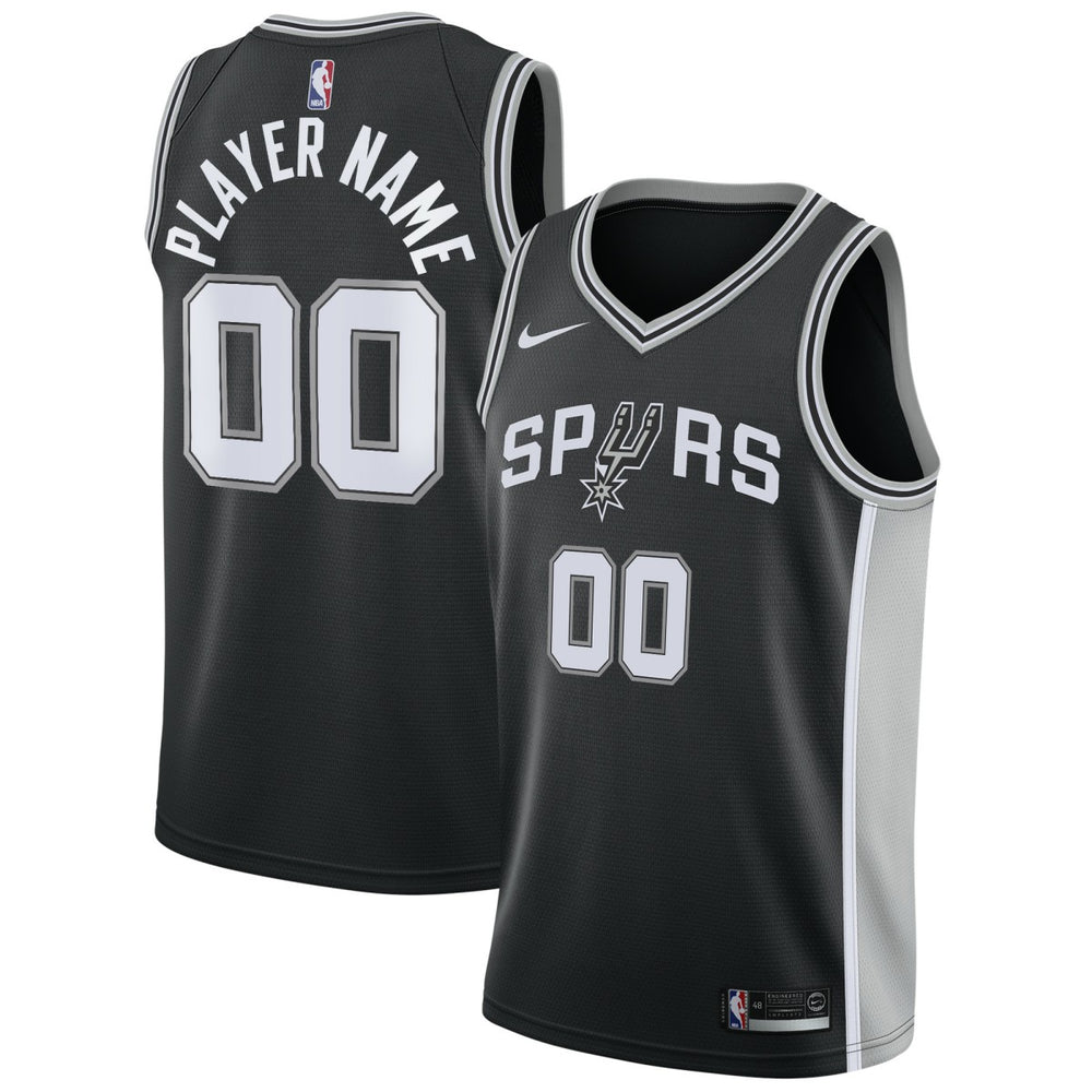 Icon Edition San Antonio Spurs Swingman Custom Jersey Black | NBA
