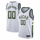Association Edition Milwaukee Bucks Swingman Custom Jersey White | NBA