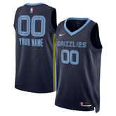 Icon Edition Memphis Grizzlies Unisex Swingman Custom Jersey Navy | NBA