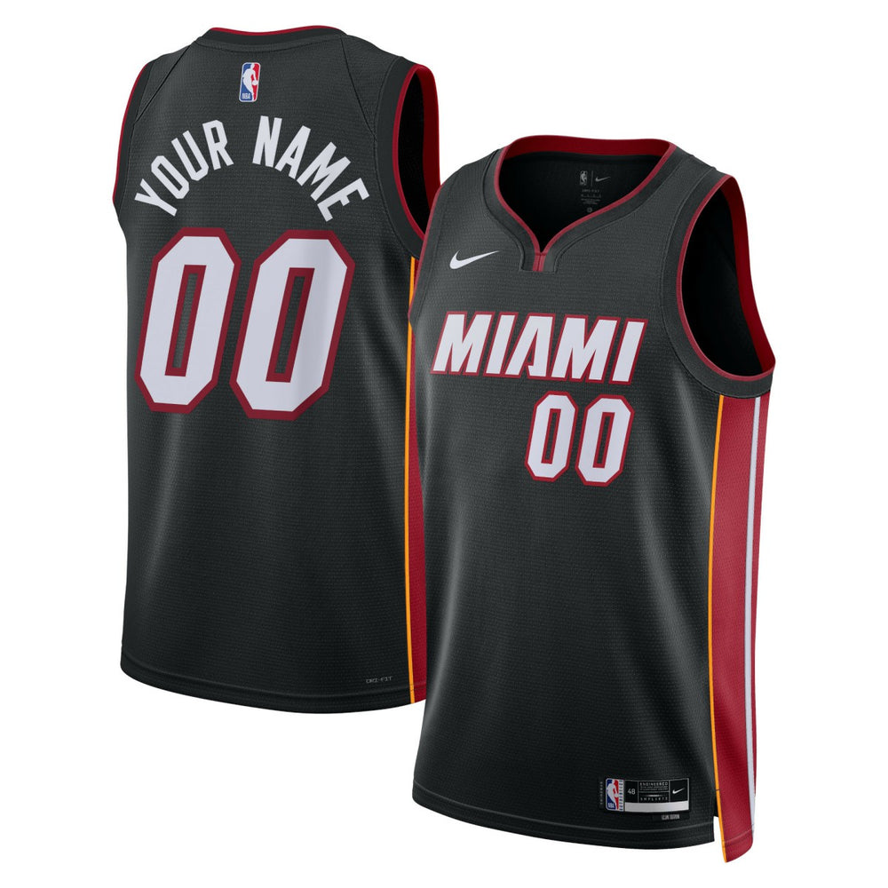 Icon Edition Miami Heat Unisex Swingman Custom Jersey Black | NBA