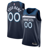 Icon Edition Minnesota Timberwolves Unisex Swingman Custom Jersey Navy | NBA