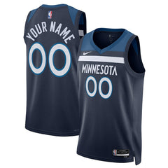 Icon Edition Minnesota Timberwolves Unisex Swingman Custom Jersey Navy | NBA