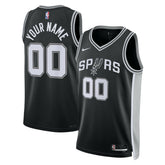 Icon Edition San Antonio Spurs Unisex Swingman Custom Jersey Black | NBA