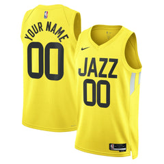 Icon Edition Utah Jazz Unisex Swingman Custom Jersey Gold | NBA