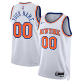 Association Edition New York Knicks Unisex Swingman Custom Jersey White | NBA