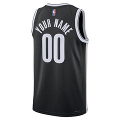 Icon Edition Brooklyn Nets Unisex Swingman Custom Jersey Black | NBA