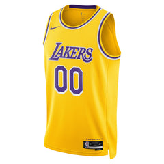 Icon Edition Los Angeles Lakers Unisex Swingman Custom Jersey Gold | NBA