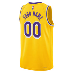 Icon Edition Los Angeles Lakers Unisex Swingman Custom Jersey Gold | NBA