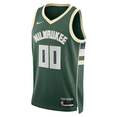 Icon Edition Milwaukee Bucks Unisex Swingman Custom Jersey Hunter Green | NBA