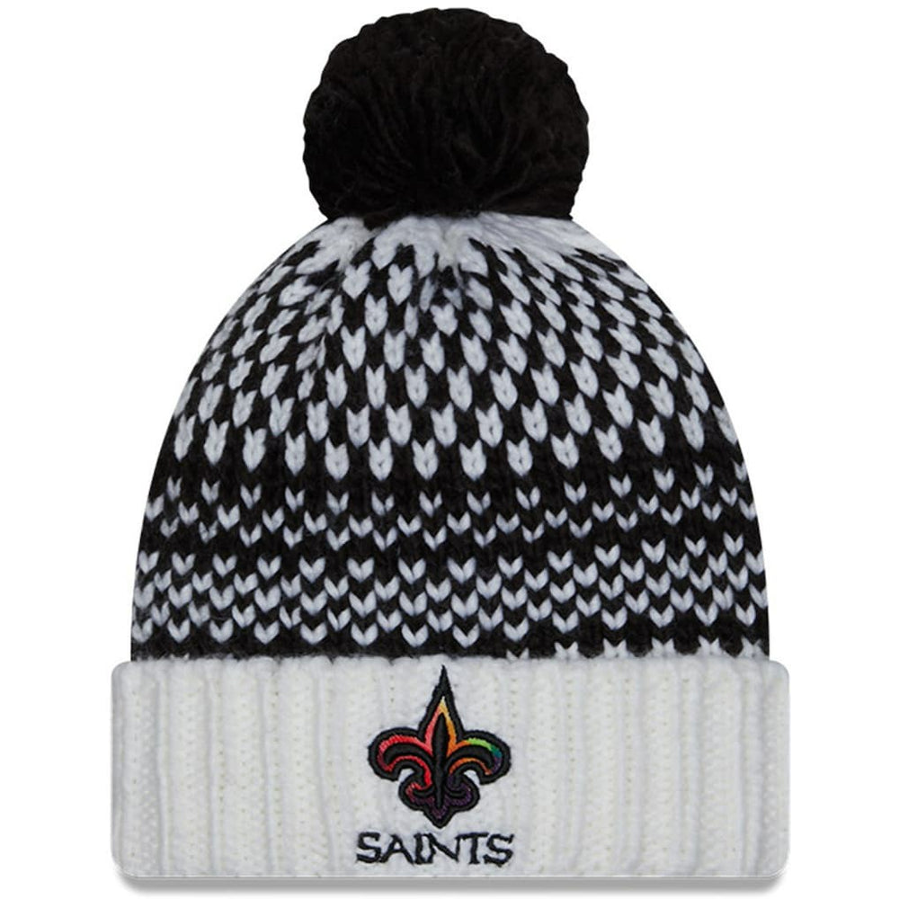 New Orleans Saints Women's 2023 NFL Crucial Catch Cuffed Pom Knit Hat | NFL Discount