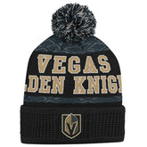 Vegas Golden Knights Youth Puck Cuffed Knit Hat with Pom - NHL Hats