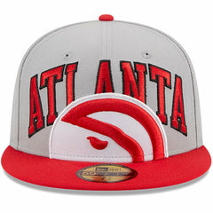Gray/Red Atlanta Hawks Tip-Off Two-Tone 59FIFTY Fitted Hat | NBA
