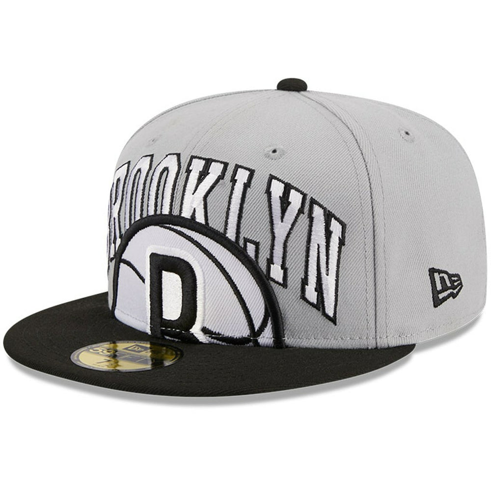 Gray/Black Brooklyn Nets Tip-Off Two-Tone 59FIFTY Fitted Hat | NBA