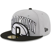 Gray/Black Brooklyn Nets Tip-Off Two-Tone 59FIFTY Fitted Hat | NBA