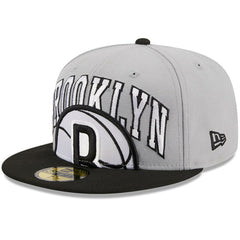 Gray/Black Brooklyn Nets Tip-Off Two-Tone 59FIFTY Fitted Hat | NBA