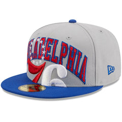 Gray/Royal Philadelphia 76ers Tip-Off Two-Tone 59FIFTY Fitted Hat | NBA