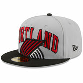 Gray/Black Portland Trail Blazers Tip-Off Two-Tone 59FIFTY Fitted Hat | NBA