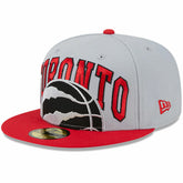 Gray/Red Toronto Raptors Tip-Off Two-Tone 59FIFTY Fitted Hat | NBA