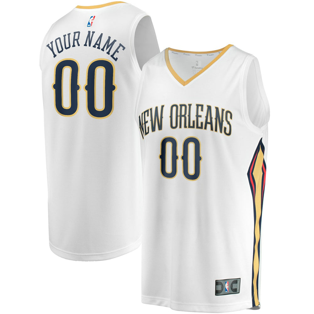 White New Orleans Pelicans Youth Fast Break Replica Custom Jersey | NBA