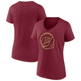 Wine Cleveland Cavaliers Women's Team Pride V-Neck T-Shirt sale | NBA