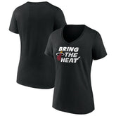 Black Miami Heat Women's Team Pride V-Neck T-Shirt | NBA