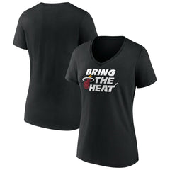Black Miami Heat Women's Team Pride V-Neck T-Shirt | NBA