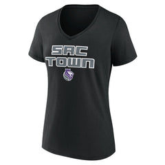 Black Sacramento Kings Women's Team Pride V-Neck T-Shirt | NBA
