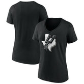 Black San Antonio Spurs Women's Team Pride V-Neck T-Shirt | NBA