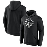 Black Brooklyn Nets Announcer Pullover Hoodie | NBA
