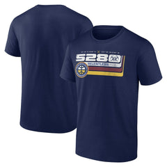 Navy Denver Nuggets Announcer T-Shirt sale | NBA