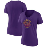 Purple Los Angeles Lakers Women's Announcer V-Neck T-Shirt | NBA