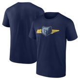 Navy Memphis Grizzlies Announcer T-Shirt | NBA
