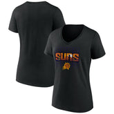 Black Phoenix Suns Women's Announcer V-Neck T-Shirt | NBA