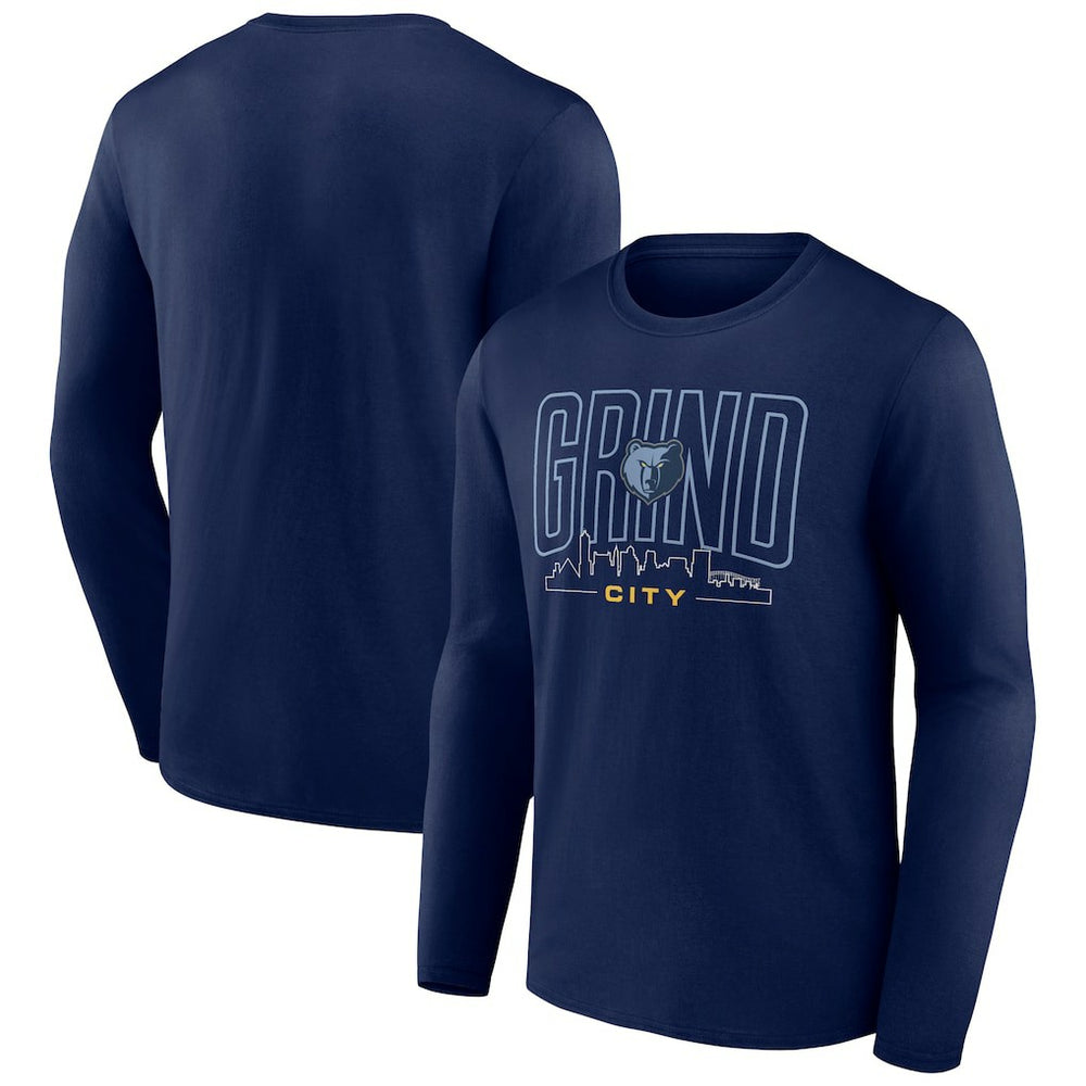 Navy Memphis Grizzlies Huddle Long Sleeve T-Shirt | NBA