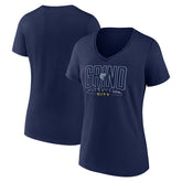 Navy Memphis Grizzlies Women's Huddle V-Neck T-Shirt | NBA