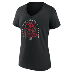 Black Portland Trail Blazers Women's Huddle V-Neck T-Shirt | NBA