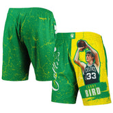 Kelly Green Larry Bird Boston Celtics Hardwood Classics Player Burst Shorts | NBA